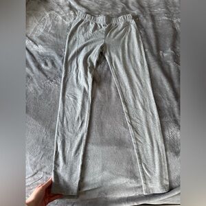 Organic Garnet Hill Heather Gray Cotton Leggings size small